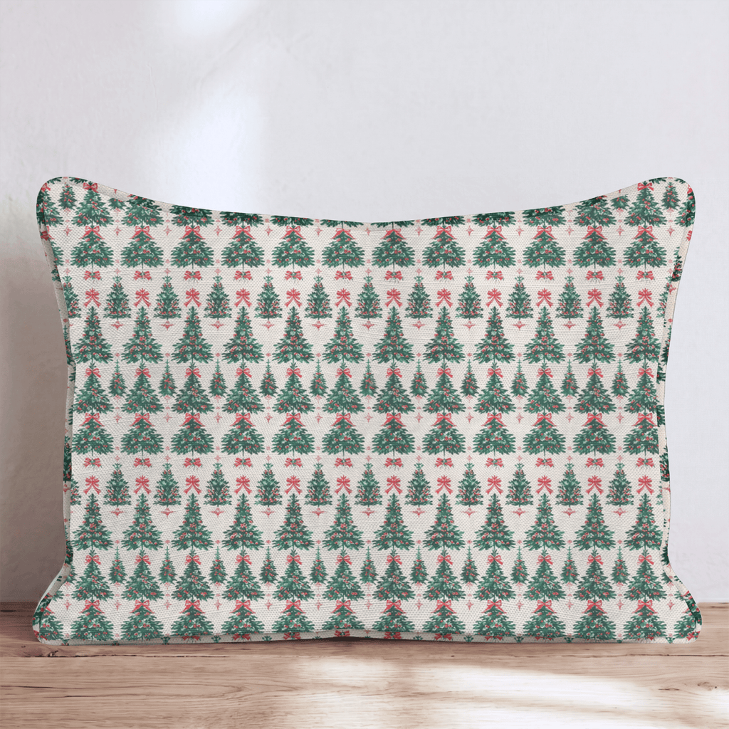 12 Trees of Christmas Throw Pillow throw pillow - Hillcroft Home