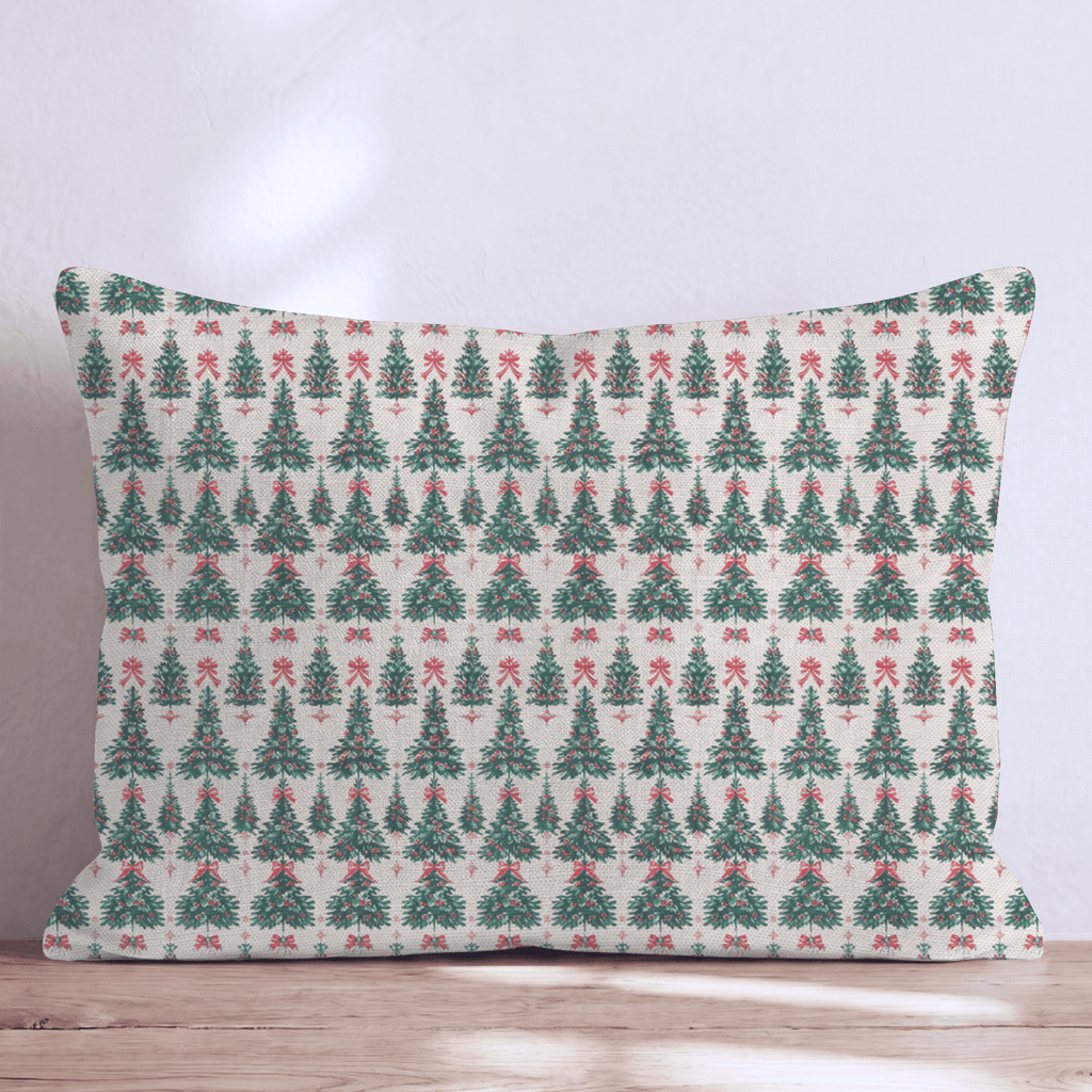 12 Trees of Christmas Throw Pillow throw pillow - Hillcroft Home