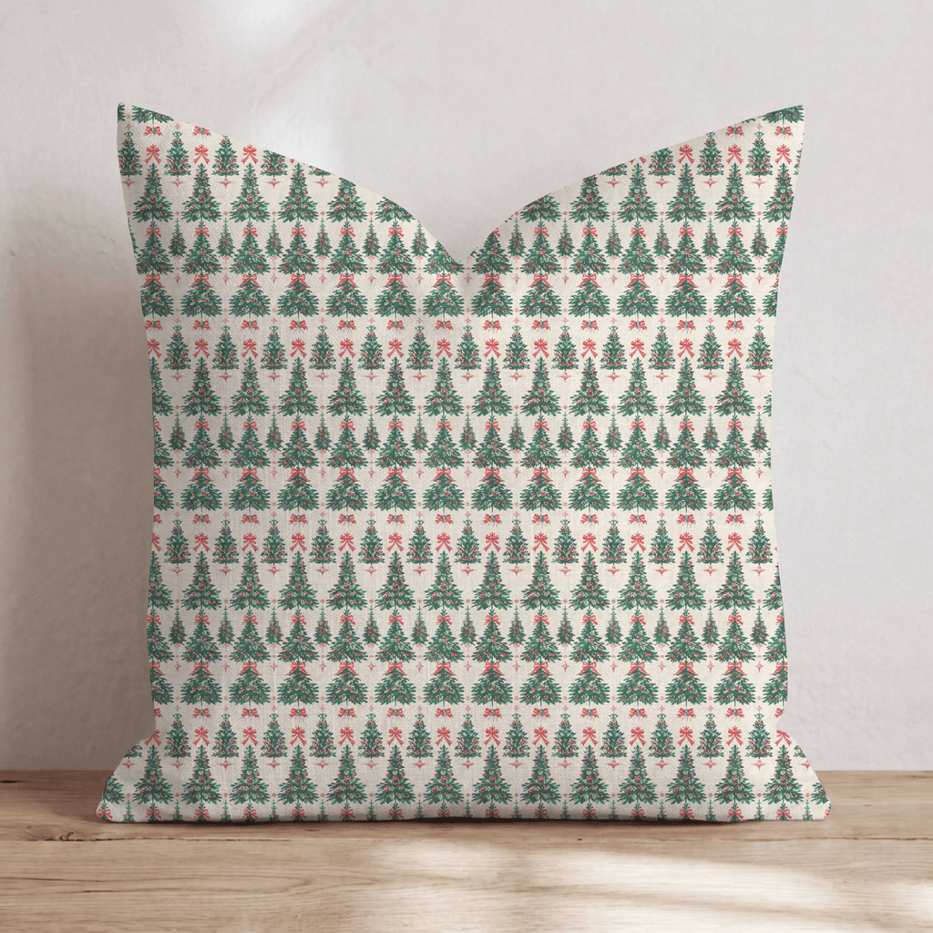 12 Trees of Christmas Throw Pillow throw pillow - Hillcroft Home