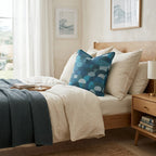 Cobalt Edge Two Throw Pillow - Bedroom