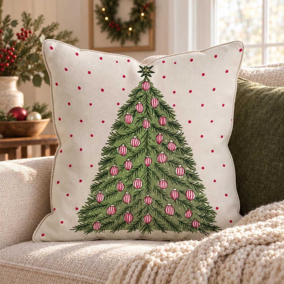 Sweet Tree O_ Mine Throw Pillow – Christmas lifestyle | hh:lifestyle:xmas-2026