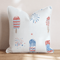 4th Of July Popsicles Throw Pillow - Hillcroft Home