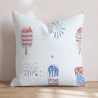 4th Of July Popsicles Throw Pillow - Hillcroft Home