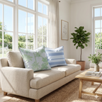 Coastal Palms Throw Pillow