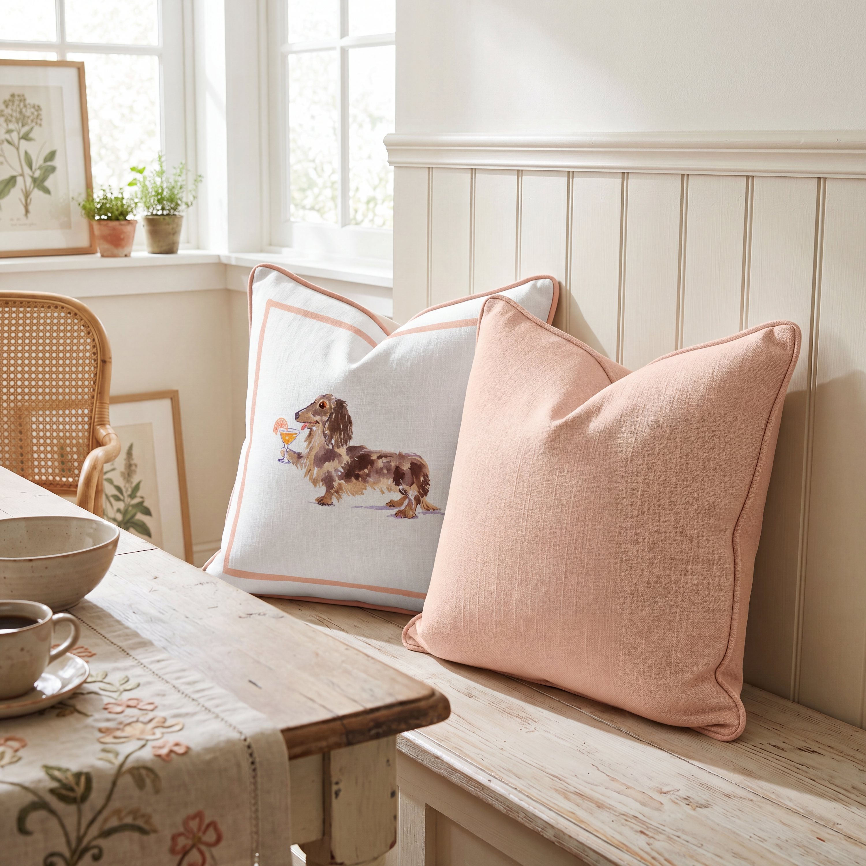 Aperol Dachshund Throw Pillow