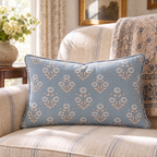 Aster Slate Throw Pillow