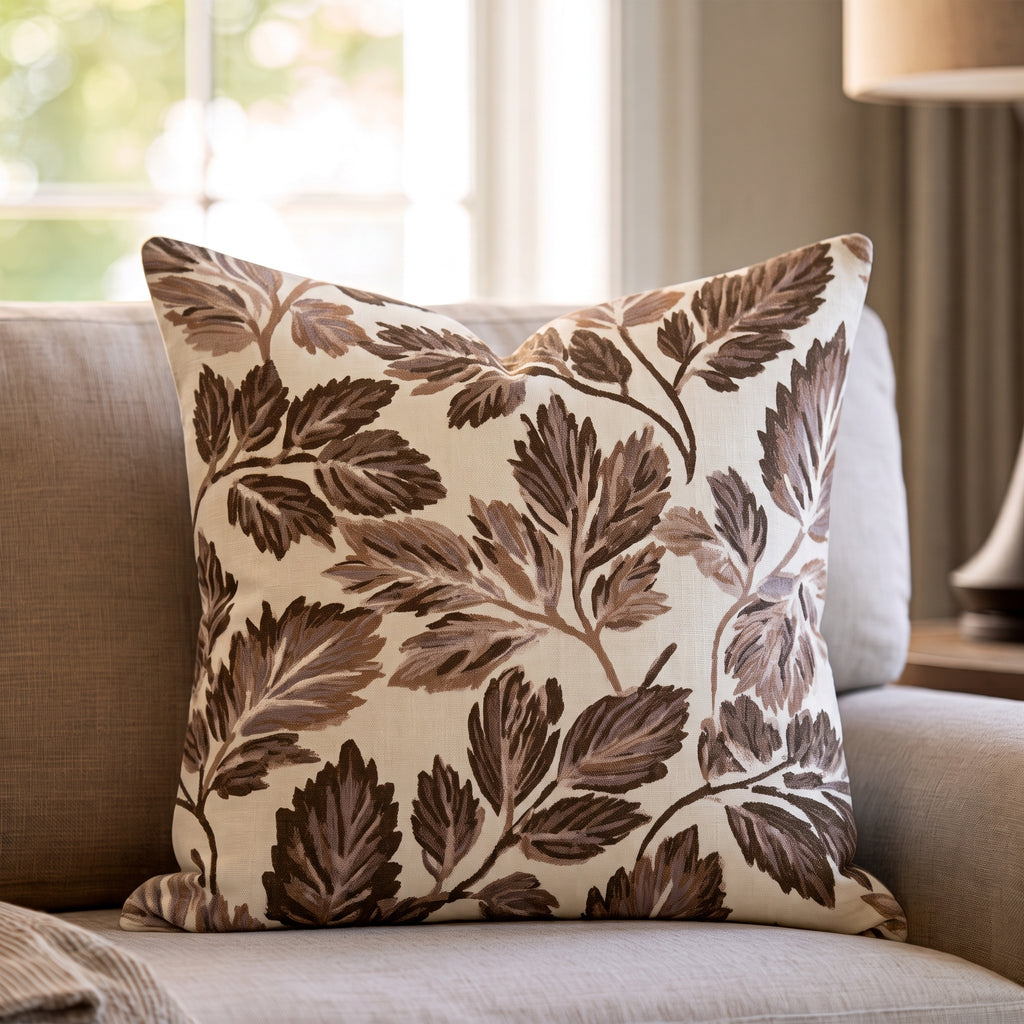 Drifting Autumn Leaves Throw Pillow