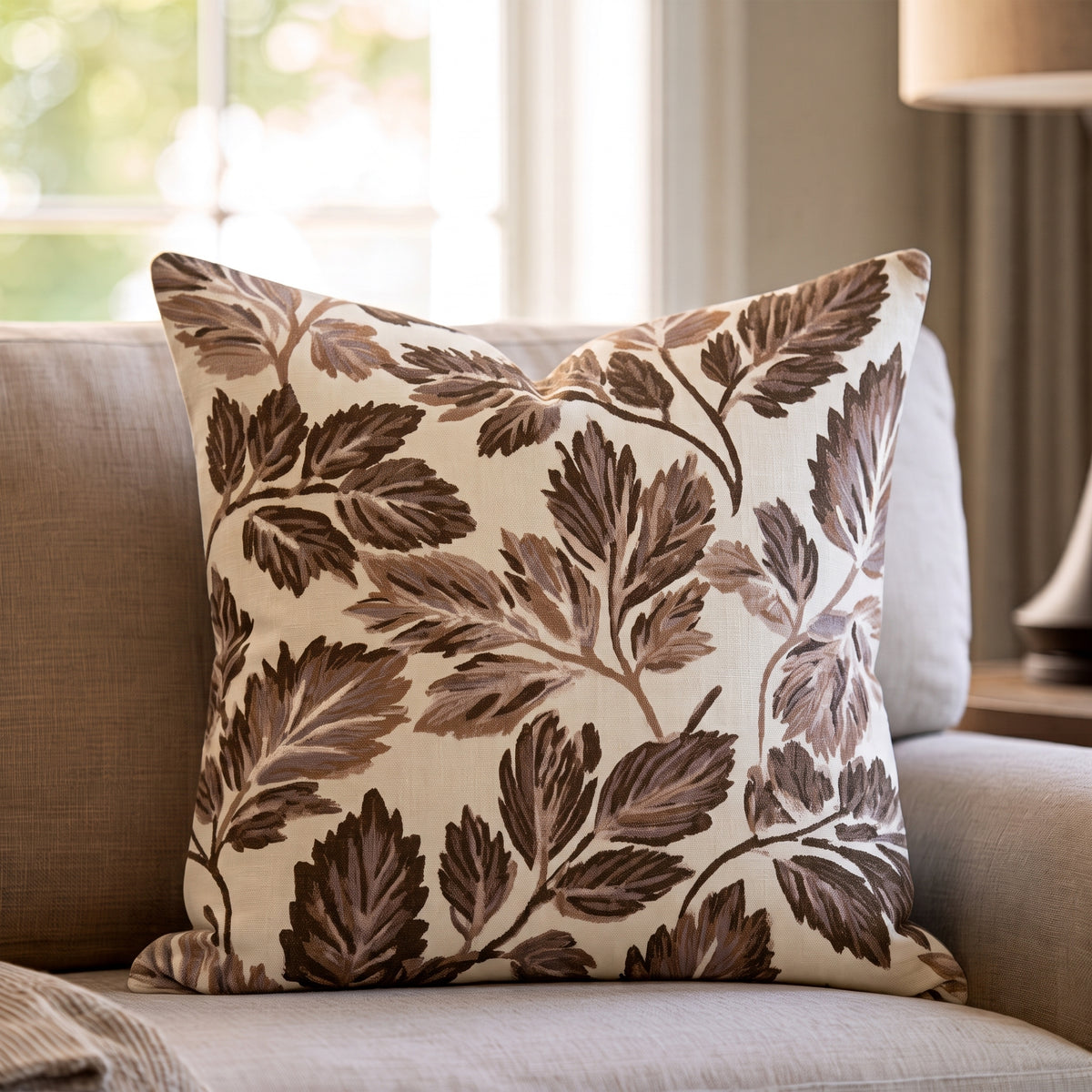 Drifting Autumn Leaves Throw Pillow
