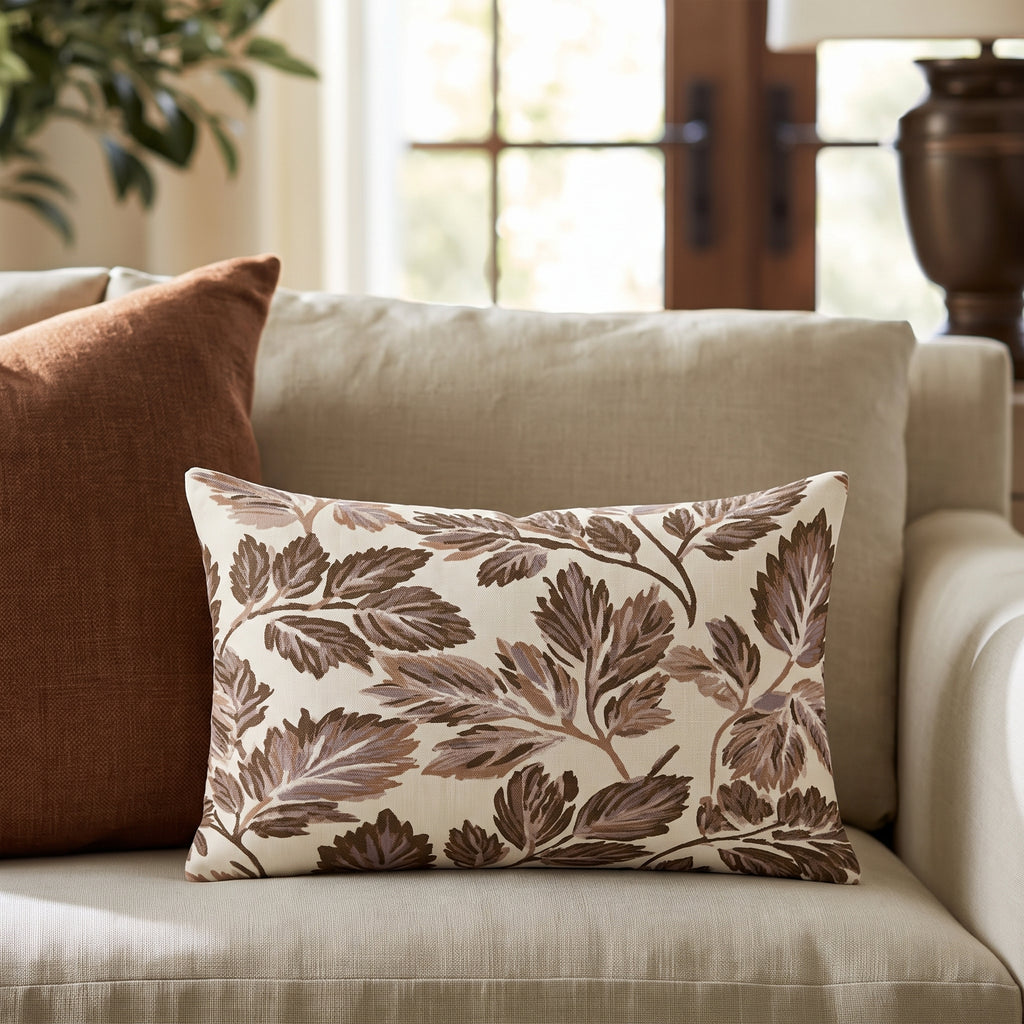 Drifting Autumn Leaves Throw Pillow