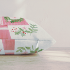 Candy Cane Mailbox Wreath Throw Pillow — Pillow Edge Zipper | hh:zipper:colorfix-20261006