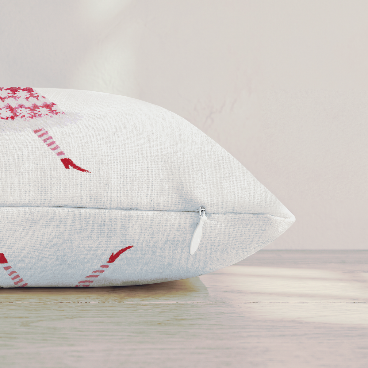 Cheerleader Claus Throw Pillow — Pillow Edge Zipper | hh:zipper:colorfix-20261006