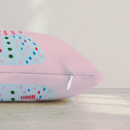 Dotted Snowman Topper Throw Pillow — Pillow Edge Zipper | hh:zipper:colorfix-20261006