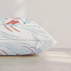 Downhill Skiers Slope Throw Pillow — Pillow Edge Zipper | hh:zipper:colorfix-20261006