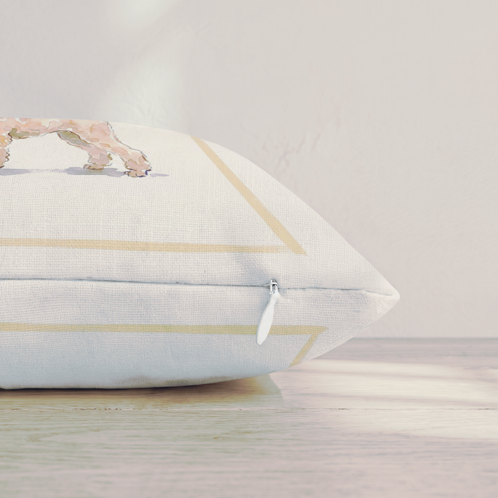 French 75 Poodle Throw Pillow — Pillow Edge Zipper | hh:zipper:colorfix-20261006