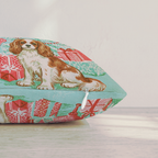 Vintage Parlor Cavalier King Charles Spaniel Throw Pillow — Pillow Edge Zipper | hh:zipper:colorfix-20261006
