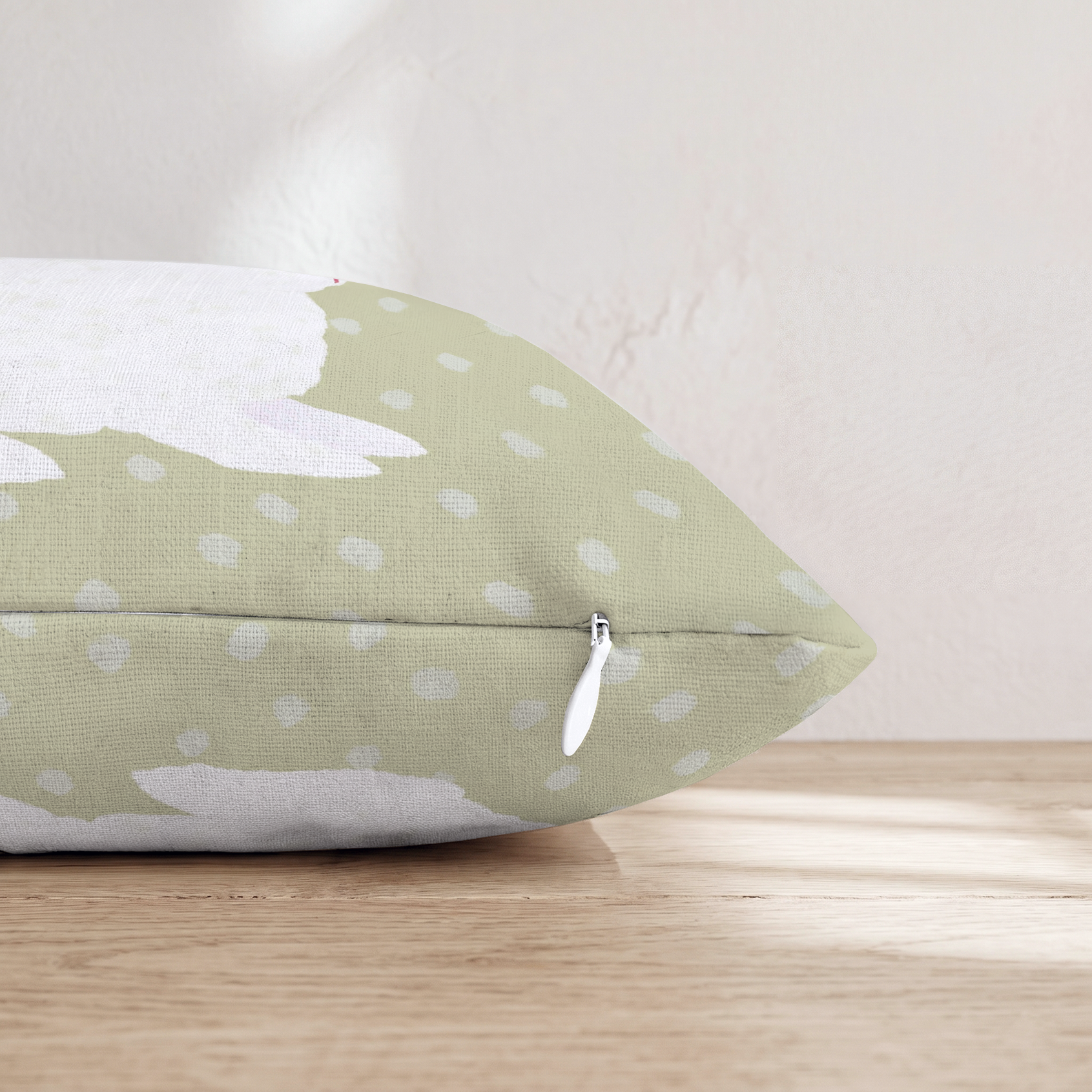 White as Snow Throw Pillow — Pillow Edge Zipper