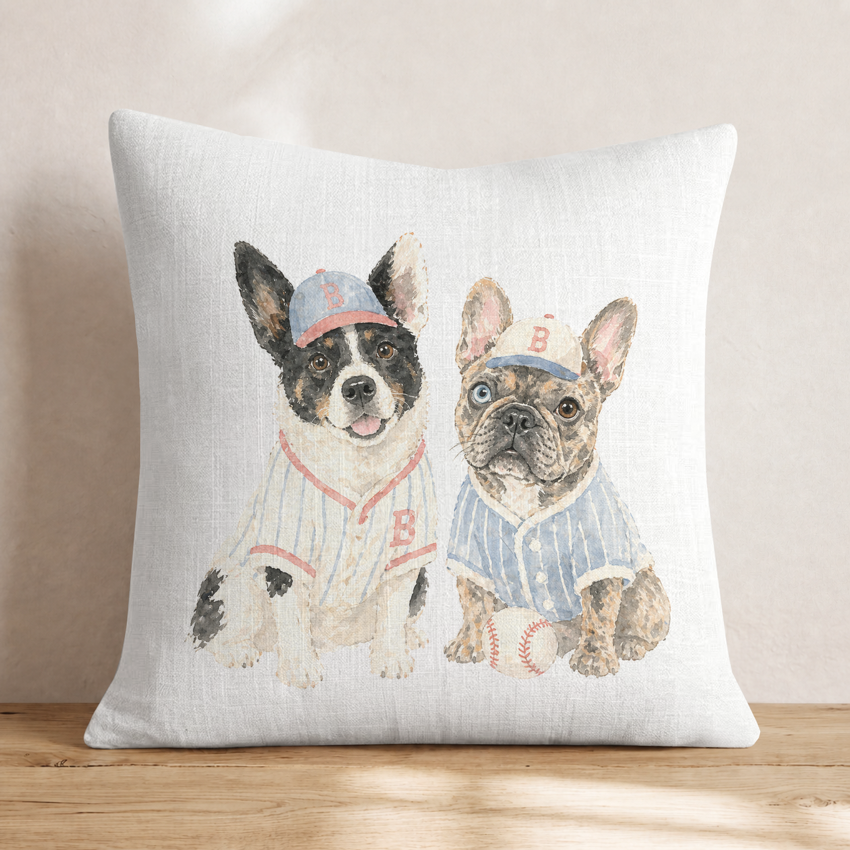 Best Buds Baseball Throw Pillow — Knife Edge