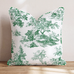 Hadley Meadow Three Throw Pillow — Chopped 24x24 Piping