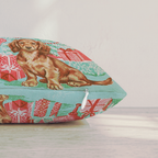 Vintage Parlor Dachshund Throw Pillow — Pillow Edge Zipper | hh:zipper:colorfix-20261006