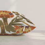 Orange Garden Thistle Throw Pillow — Pillow Edge Zipper | hh:zipper:colorfix-20261006