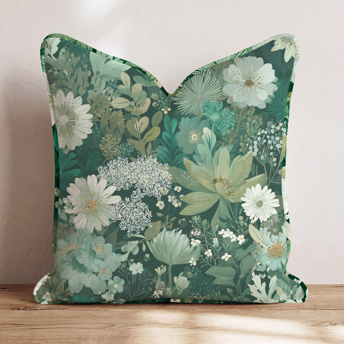 Camden Orchard One Throw Pillow — Chopped 24x24 Piping