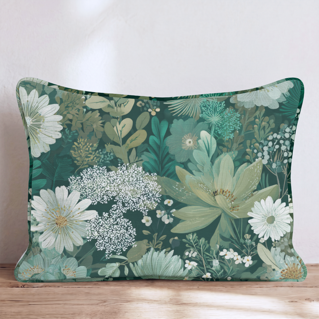 Camden Orchard One Throw Pillow — Lumbar 14x20 Piping