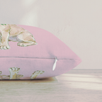 French Bulldog Berry Wreath Throw Pillow — Pillow Edge Zipper | hh:zipper:colorfix-20261006