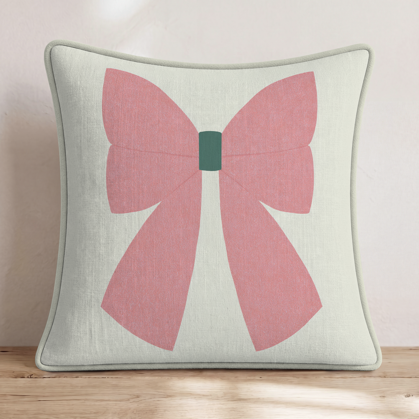 Pretty in Pink Throw Pillow — Piping
