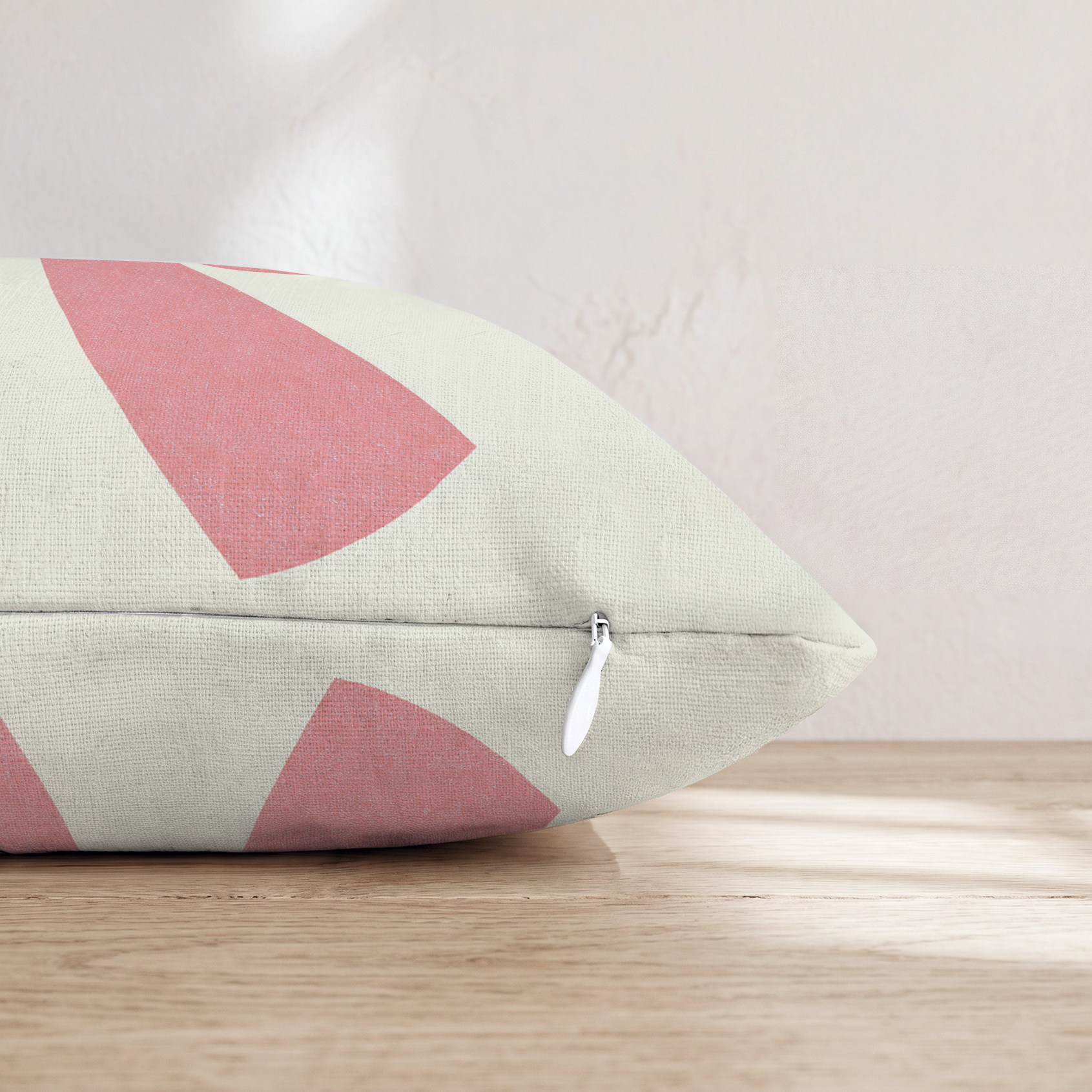 Pretty in Pink Throw Pillow — Pillow Edge Zipper