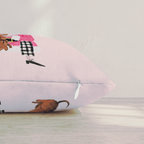 Dachshund Christmas Embrace Throw Pillow — Pillow Edge Zipper | hh:zipper:colorfix-20261006
