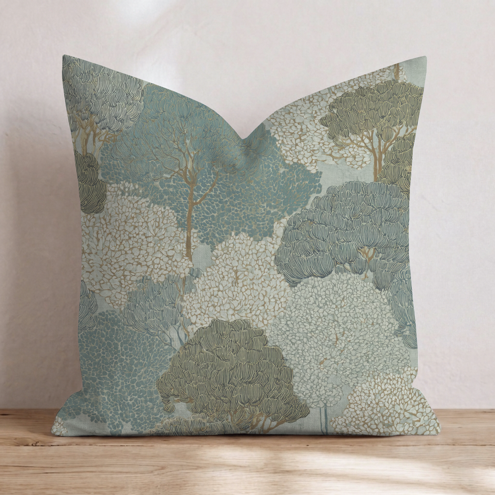 Vintage Botanics Throw Pillow — Chopped 24x24 Knife Edge