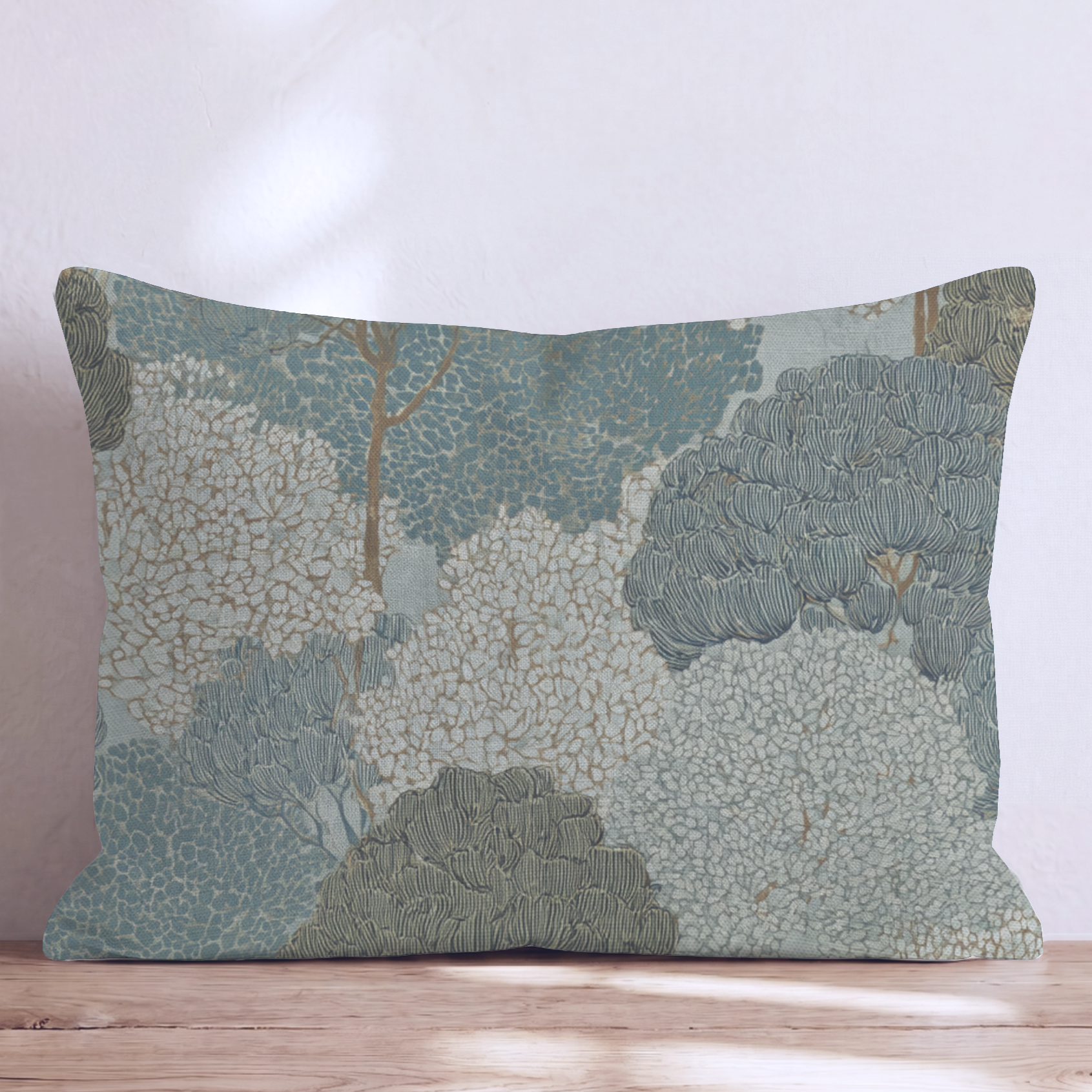 Vintage Botanics Throw Pillow — Lumbar 14x20 Knife Edge