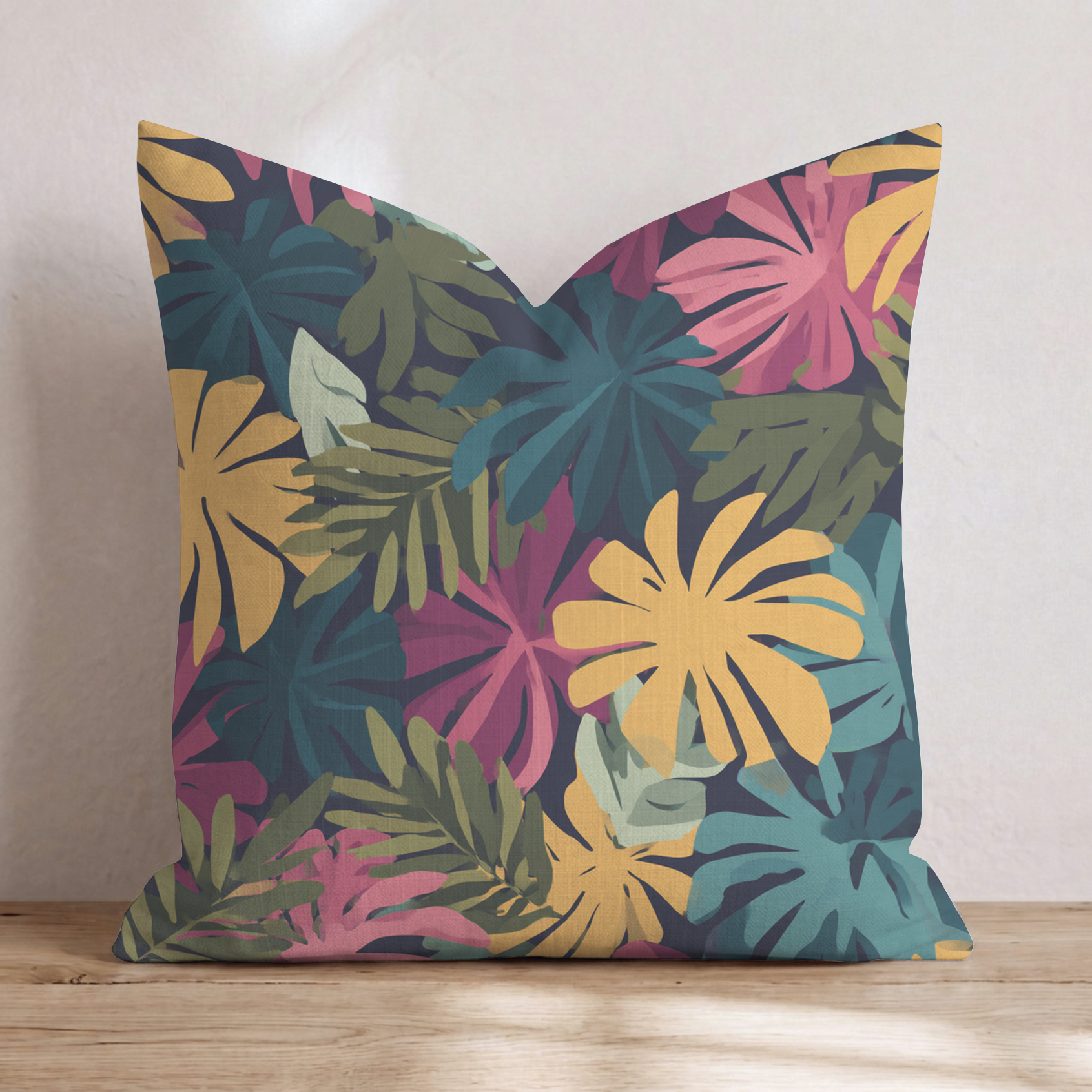 Clementine Three Throw Pillow — Chopped 24x24 Knife Edge