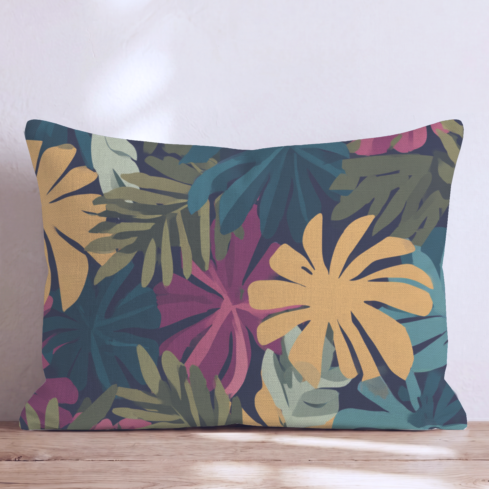 Clementine Three Throw Pillow — Lumbar 14x20 Knife Edge