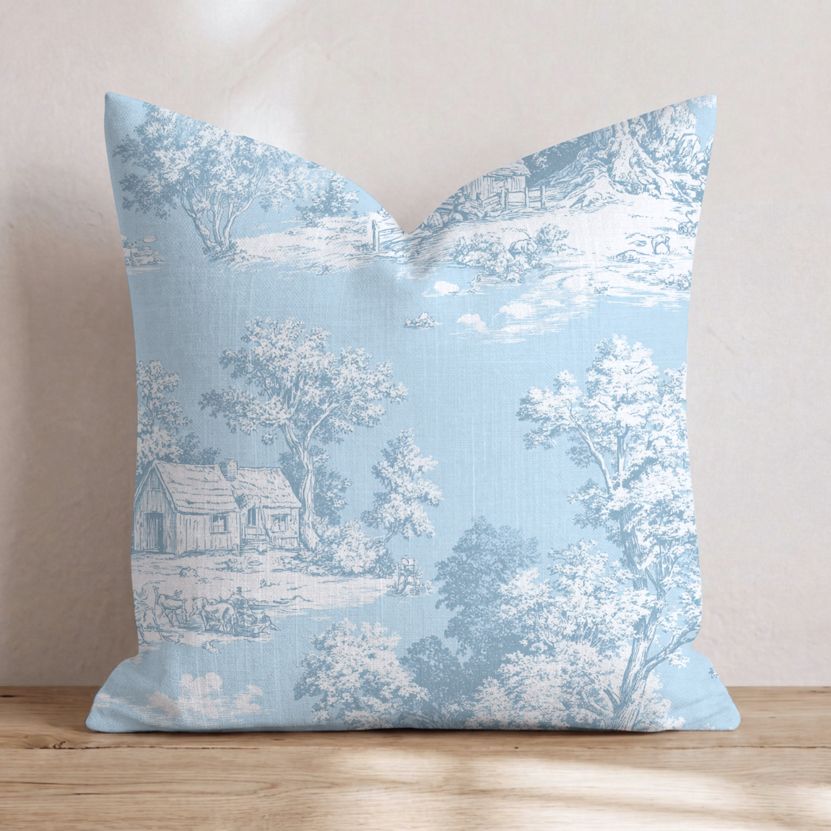 Riverbend Fen Three Throw Pillow — Chopped 24x24 Knife Edge