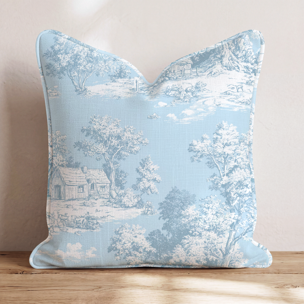 Riverbend Fen Three Throw Pillow — Chopped 24x24 Piping