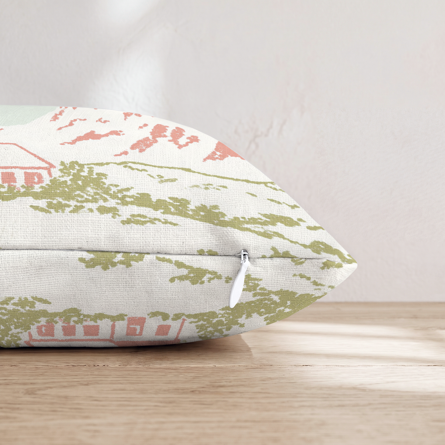 My Mountain Home Throw Pillow — Pillow Edge Zipper