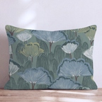 Floral Fan Throw Pillow — Lumbar 14x20 Knife Edge