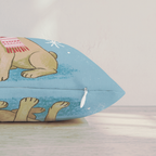 French Bulldog Scarf Throw Pillow — Pillow Edge Zipper | hh:zipper:colorfix-20261006