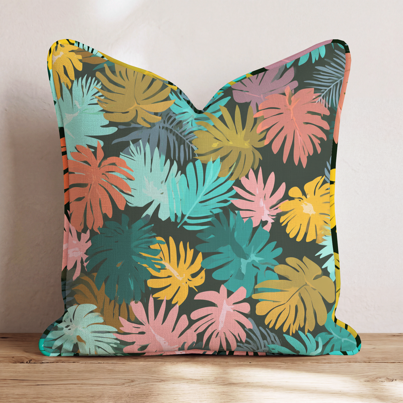 Clementine One Throw Pillow — Chopped 24x24 Piping
