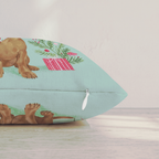 Bandana Dachshund Gift Throw Pillow — Pillow Edge Zipper | hh:zipper:colorfix-20261006