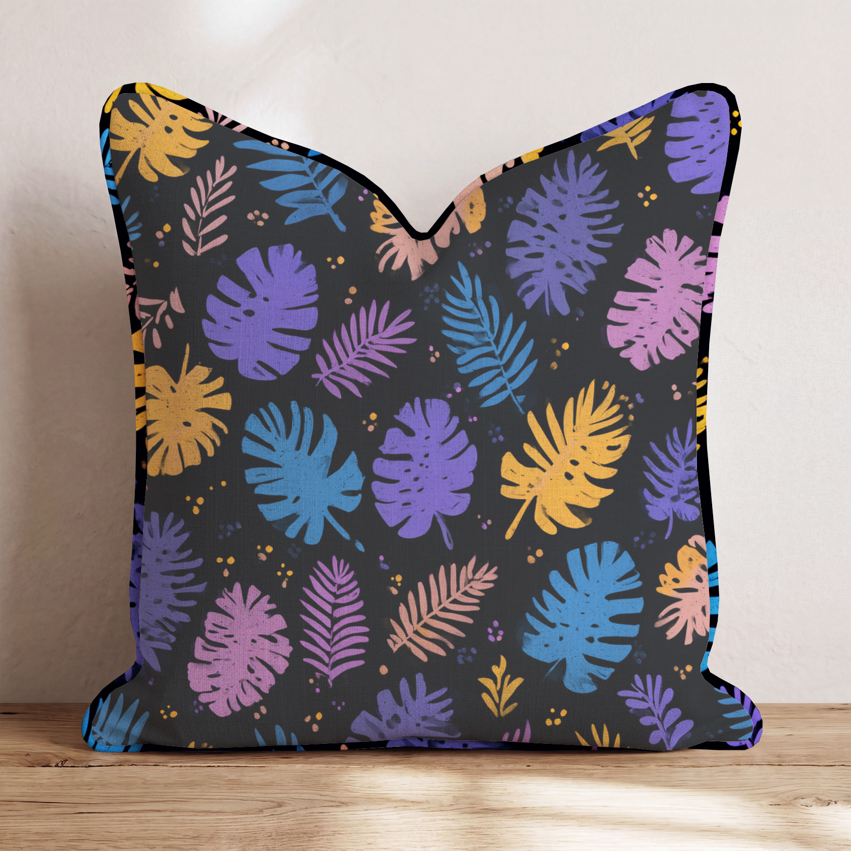 Clementine Four Throw Pillow — Chopped 24x24 Piping
