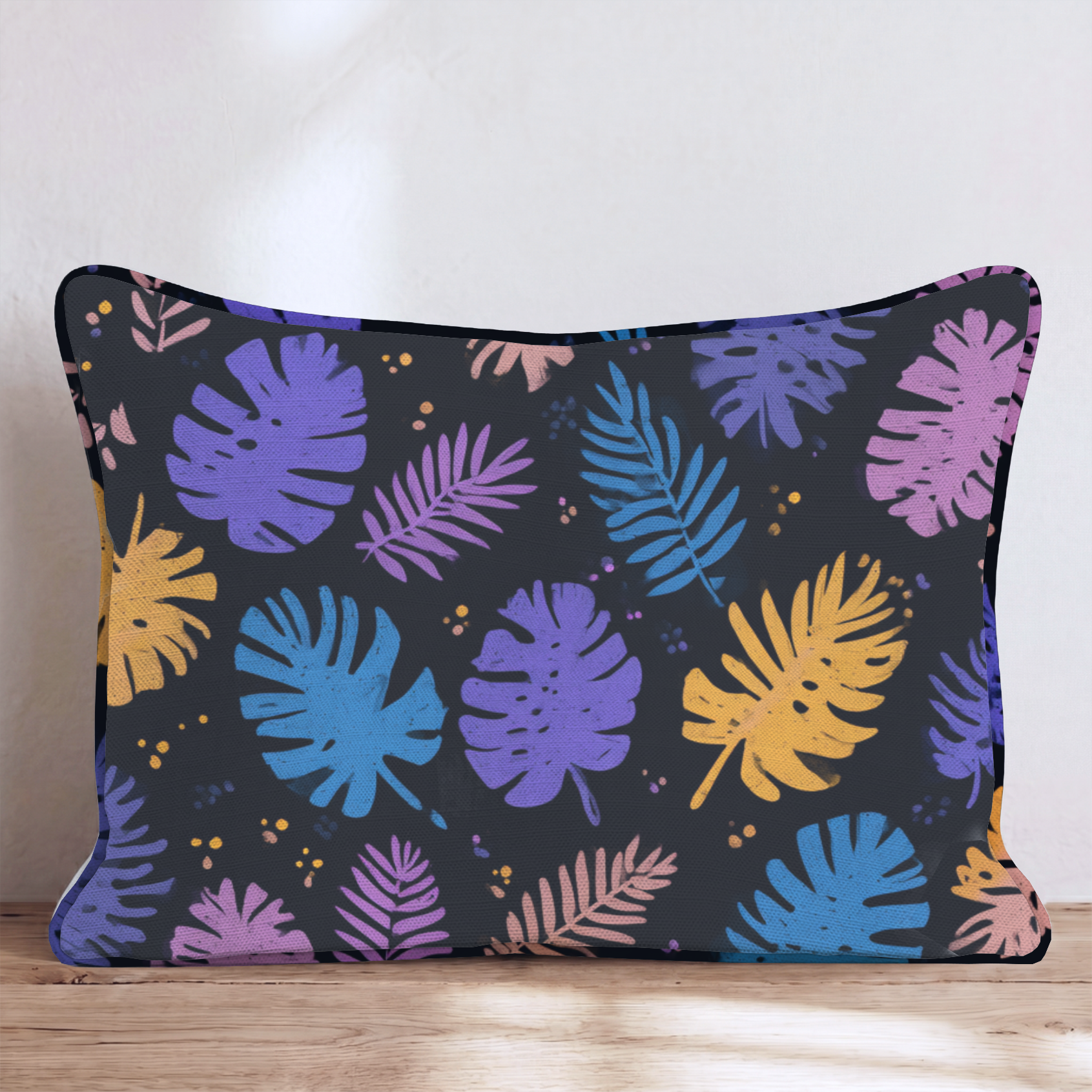 Clementine Four Throw Pillow — Lumbar 14x20 Piping