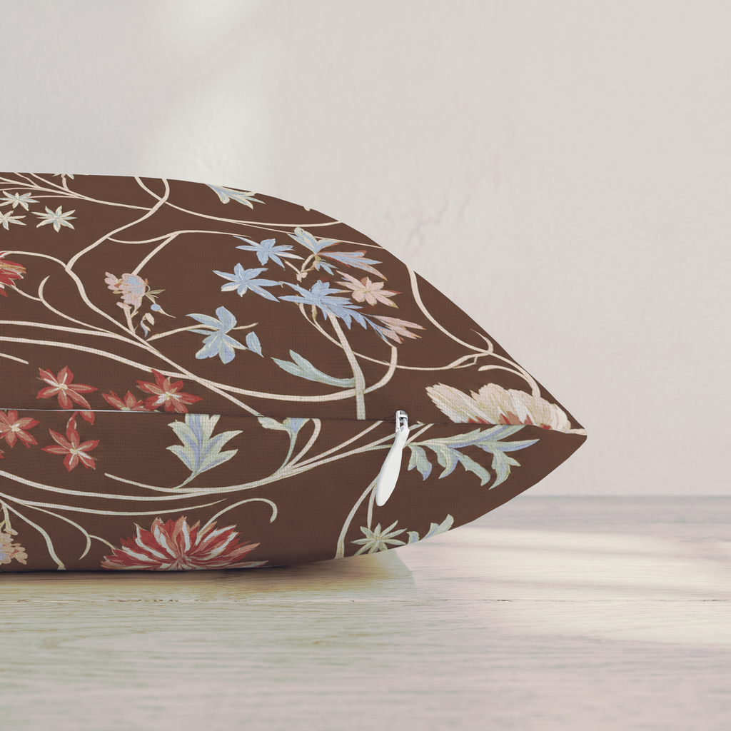 Midnight Garden Vine Throw Pillow — Pillow Edge Zipper | hh:zipper:colorfix-20261006