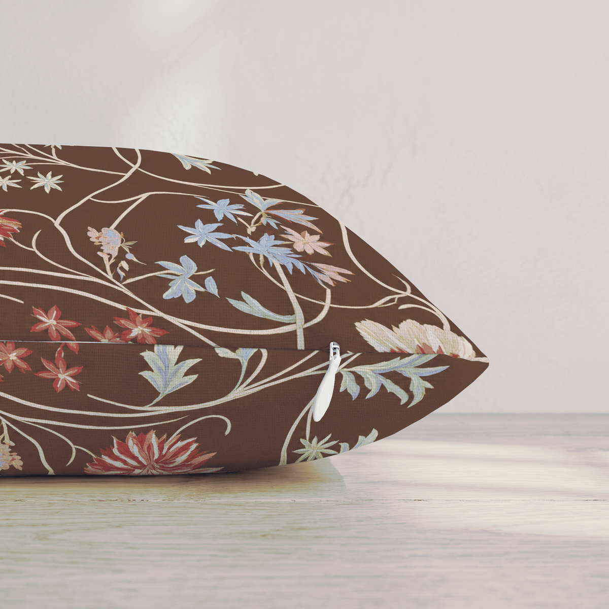 Midnight Garden Vine Throw Pillow — Pillow Edge Zipper | hh:zipper:colorfix-20261006