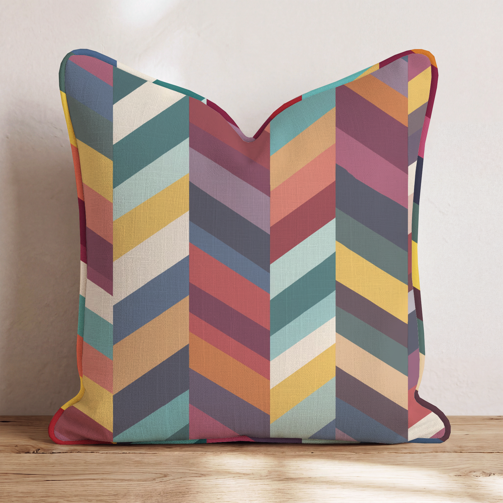 Peak Two Throw Pillow — Chopped 24x24 Piping