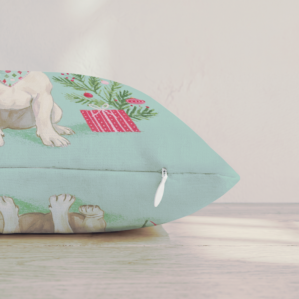 Bandana French Bulldog Gift Throw Pillow — Pillow Edge Zipper | hh:zipper:colorfix-20261006