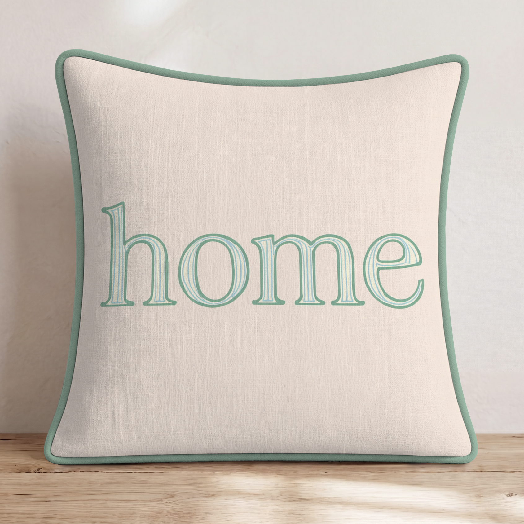Home Throw Pillow — Piping