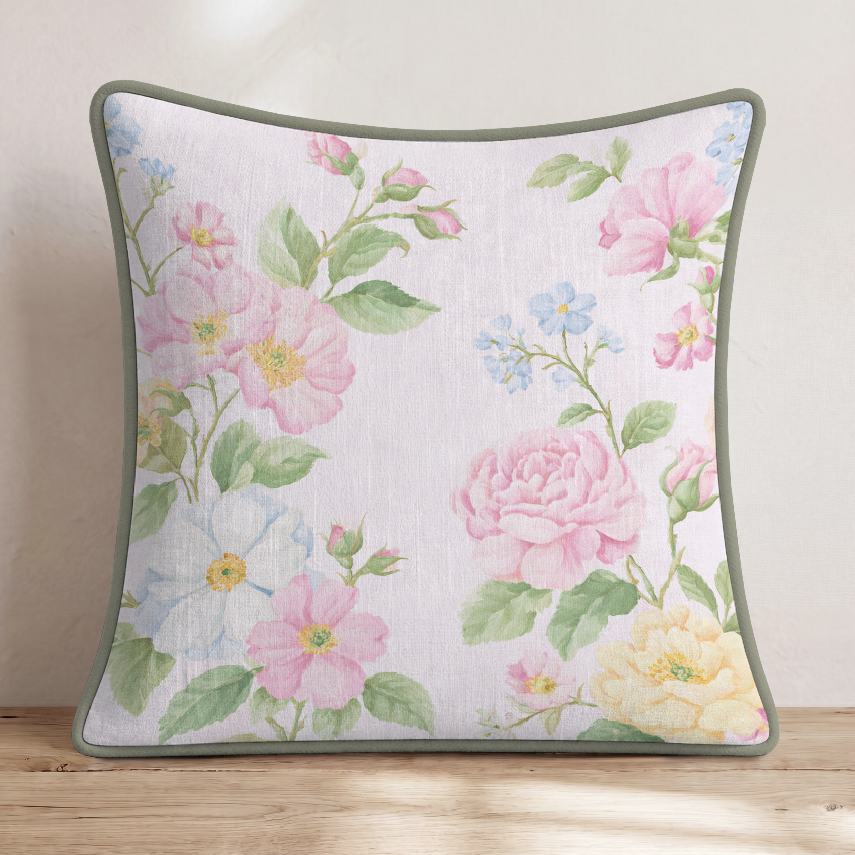 Stay Cozy Throw Pillow — Piping
