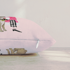 French Bulldog Christmas Embrace Throw Pillow — Pillow Edge Zipper | hh:zipper:colorfix-20261006